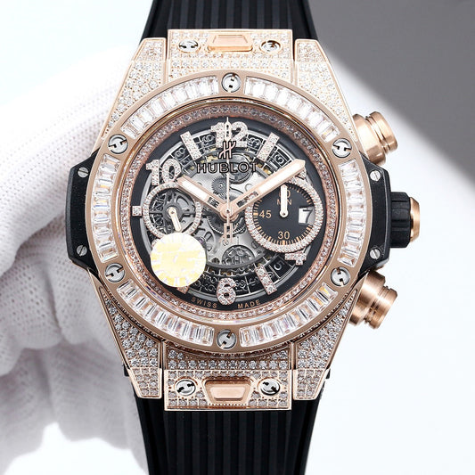 HBT Yellow Gold 904L Steel - Black Rubber - Automatic - 42mm