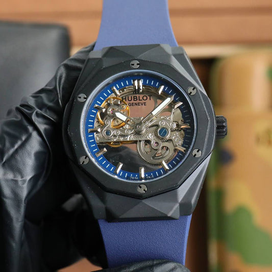 HBT Blue Hollow - Blue Rubber - Automatic - 45mm