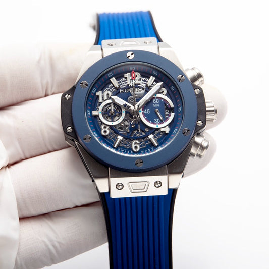 HBT Chronograph - Blue 316 Steel - Blue Rubber - Quartz - 45mm
