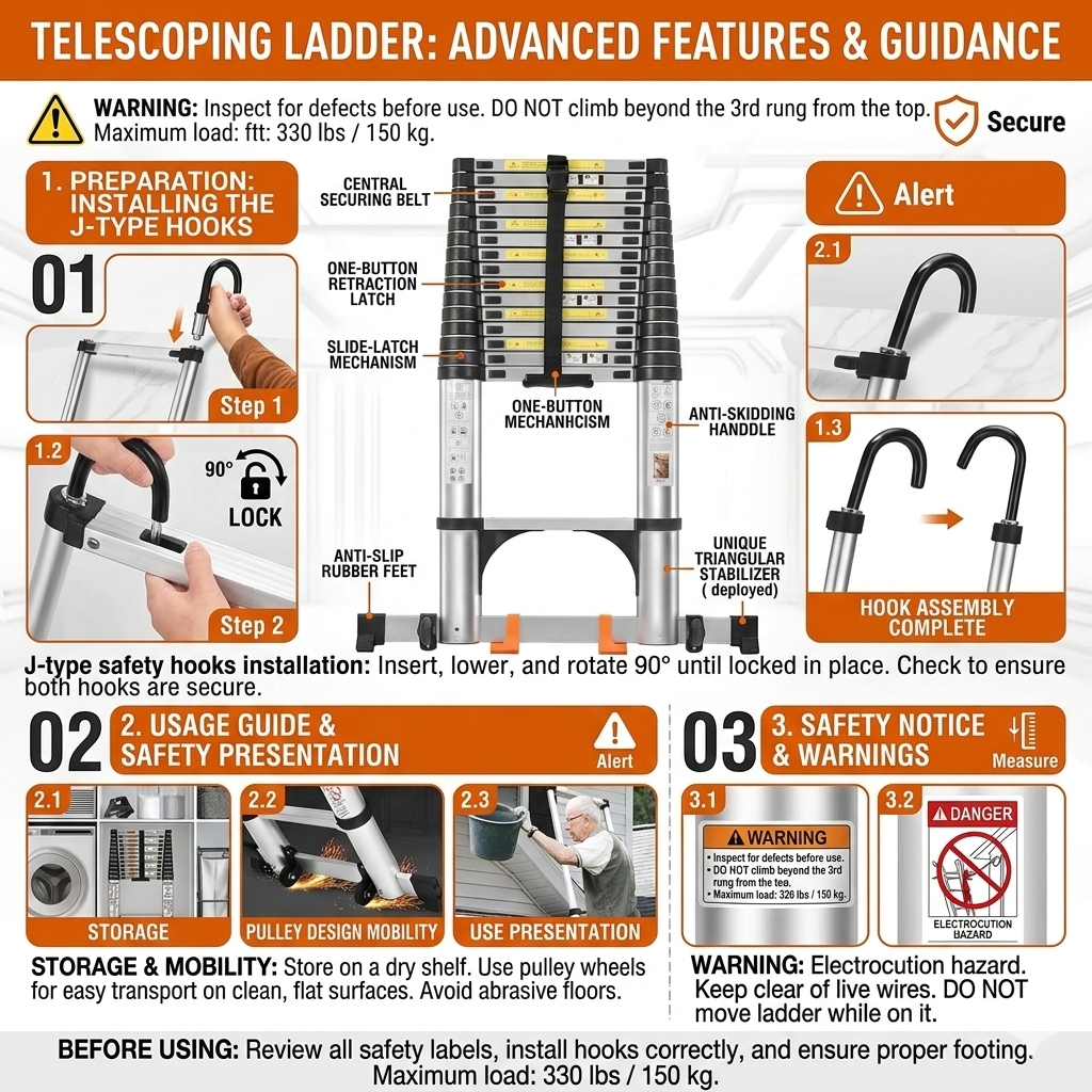 ORVANTECH™ Telescopic Ladder
