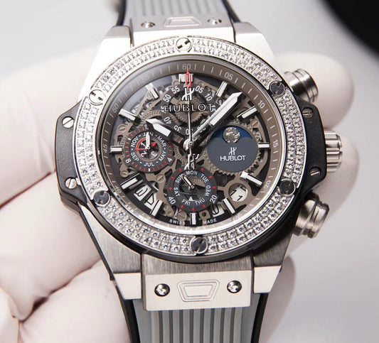 HBT Grey - Hollow 904L Steel - Grey Rubber - Quartz - 42mm